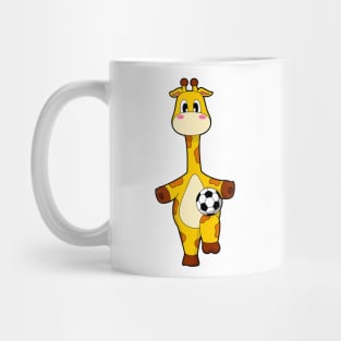 Giraffe Soccer player Soccer Mug